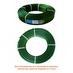 Бордюр Кантри MINI зеленый – 1000.1,5.8 - пластиковый L10000 мм, H80 мм