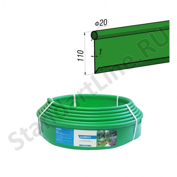 Бордюр Кантри зеленый – 1000.2.11-пластиковый L10000 мм, H110 мм  (арт. 82401-З)